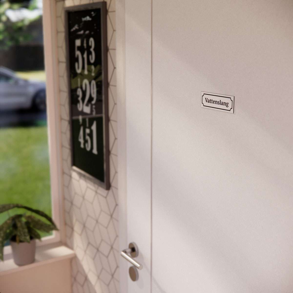 Märkskylt - Vattenslang - Nosico