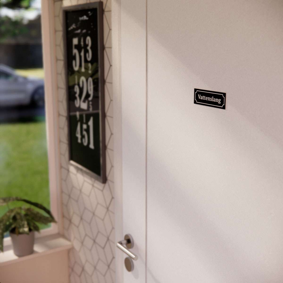 Märkskylt - Vattenslang - Nosico