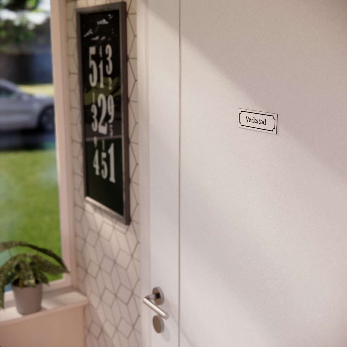 Märkskylt - Verkstad - Nosico