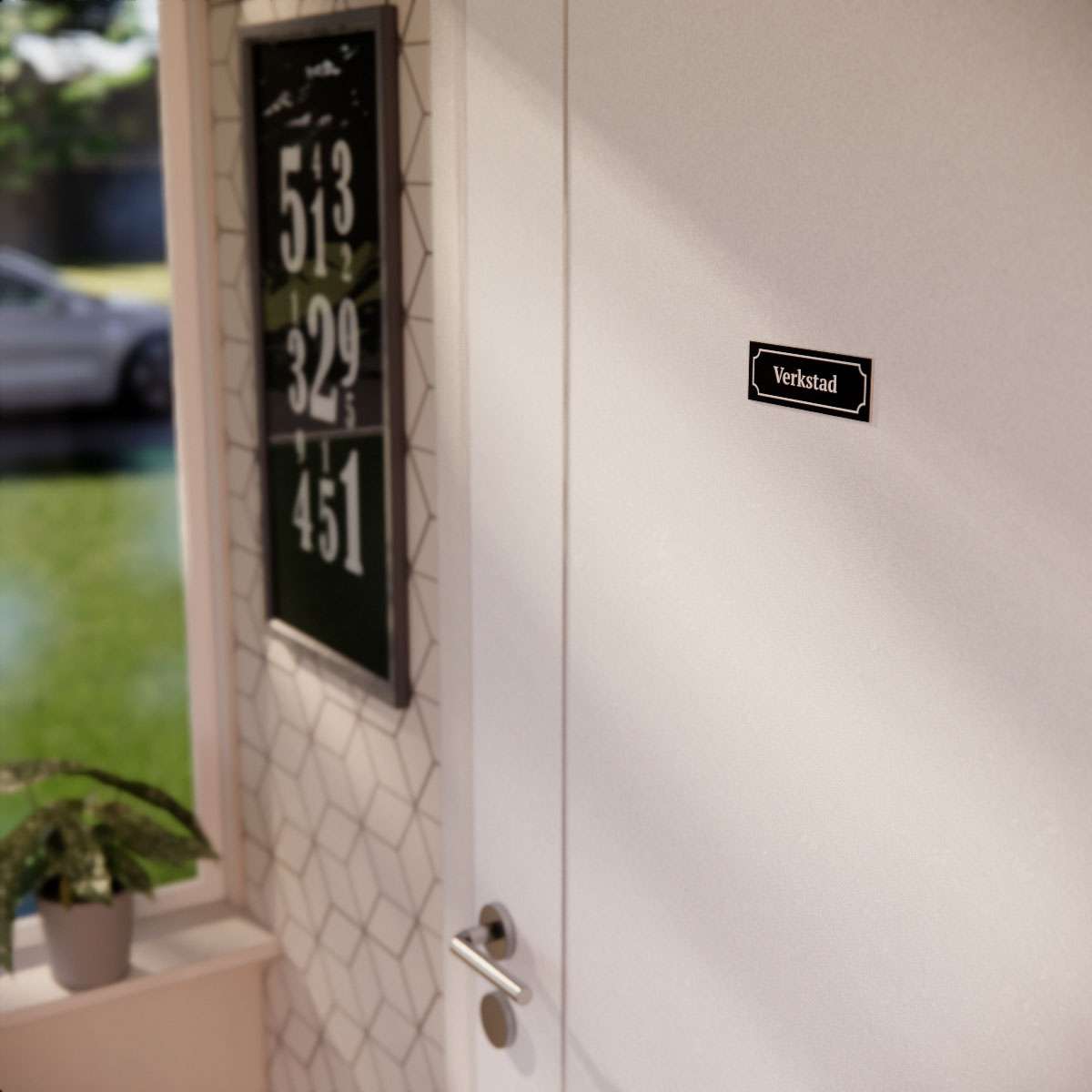 Märkskylt - Verkstad - Nosico