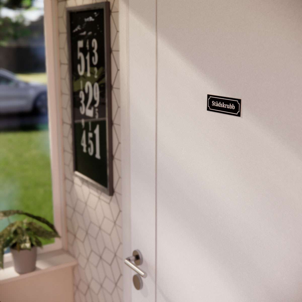 Märkskylt - Städskrubb - Nosico