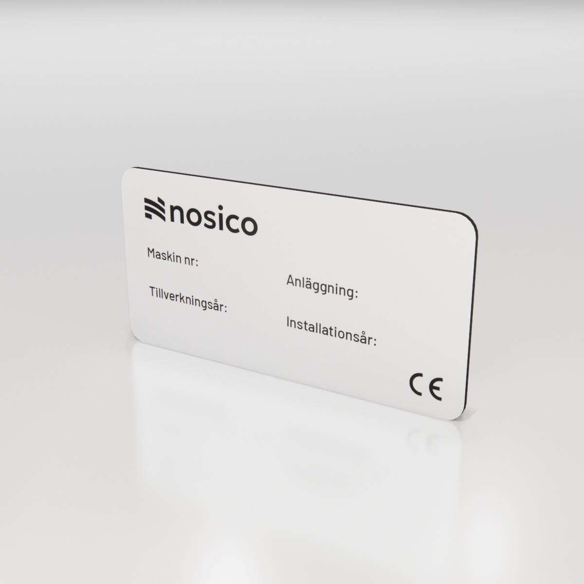Märkskylt - Industri CE-märkning - Nosico