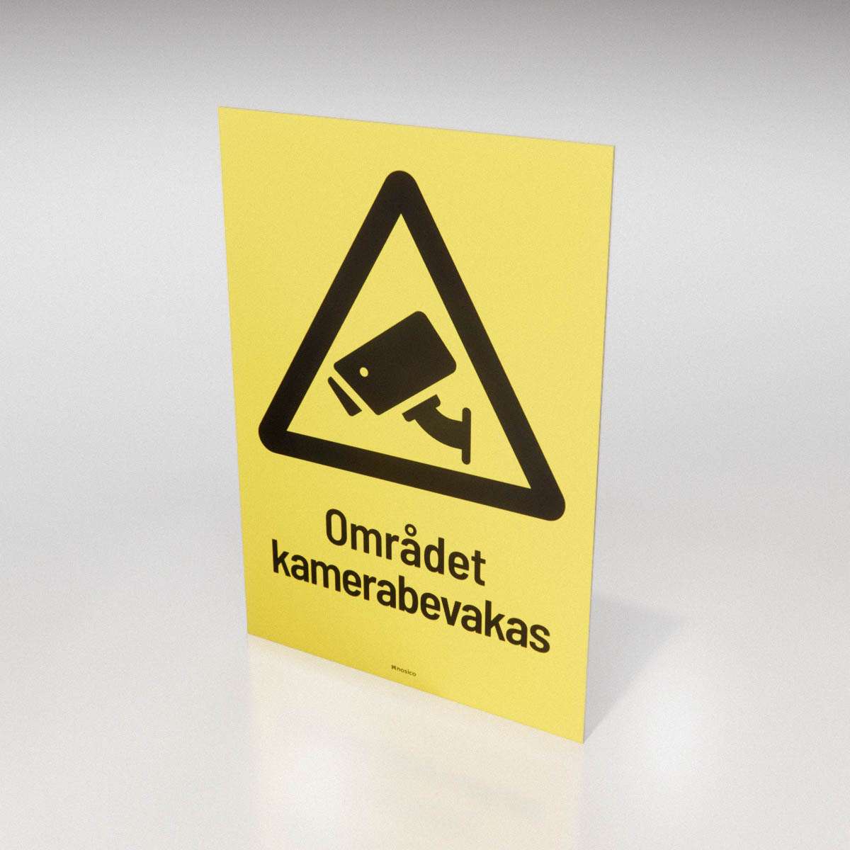 Skylt - Området kamerabevakas - Nosico