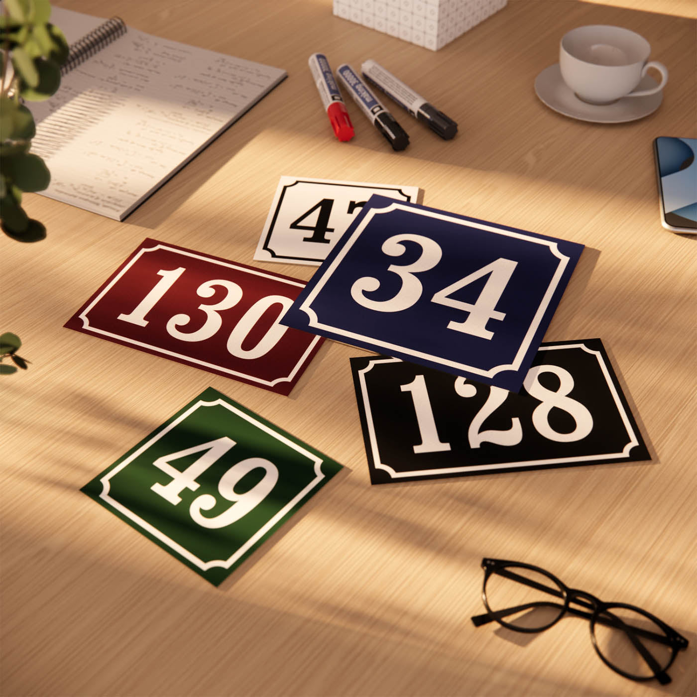 Husnummerskylt - Aluminium 1,5 mm - Designa själv online