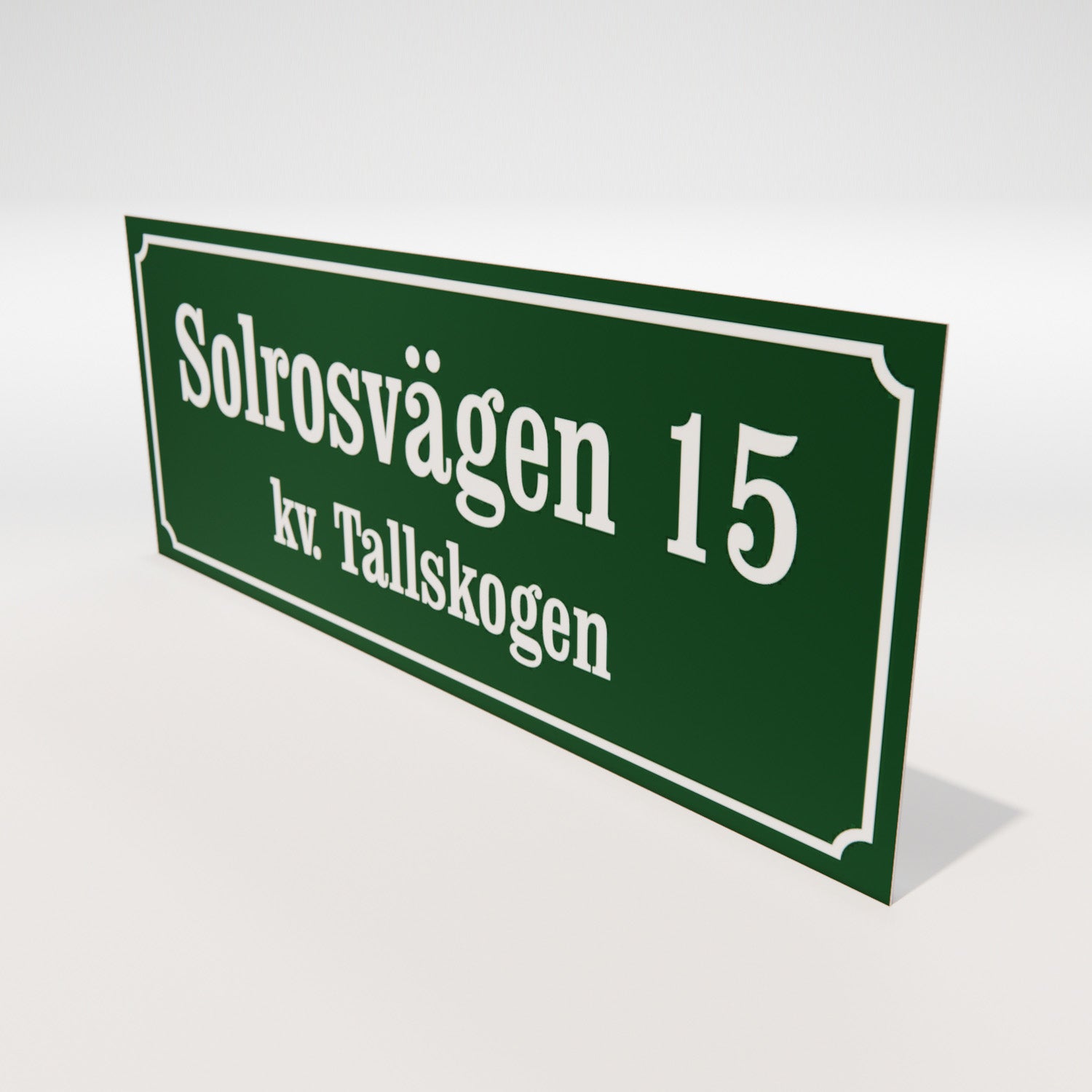 Husskylt - Aluminium 1,5 mm - Designa själv online - Nosico