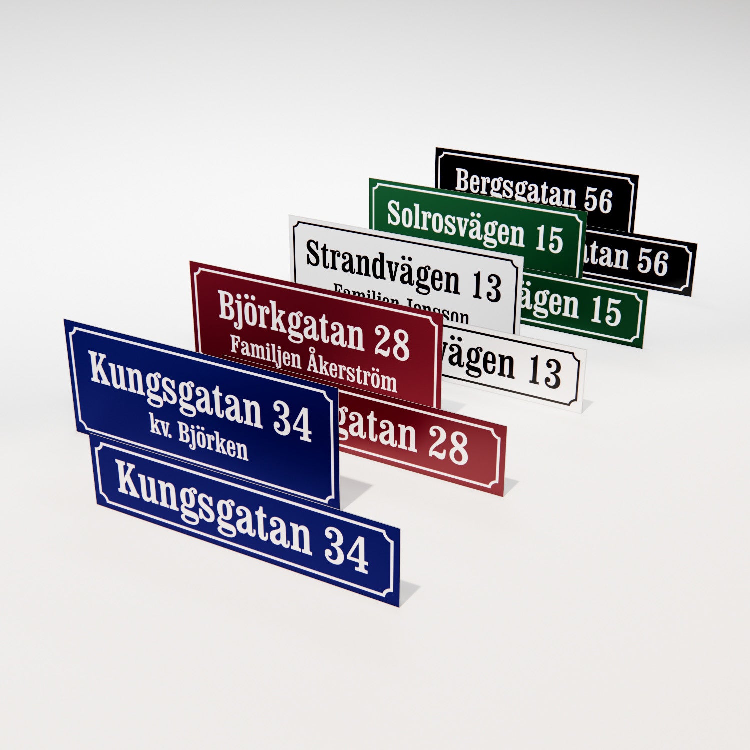 Husskylt - Aluminium 1,5 mm - Designa själv online - Nosico