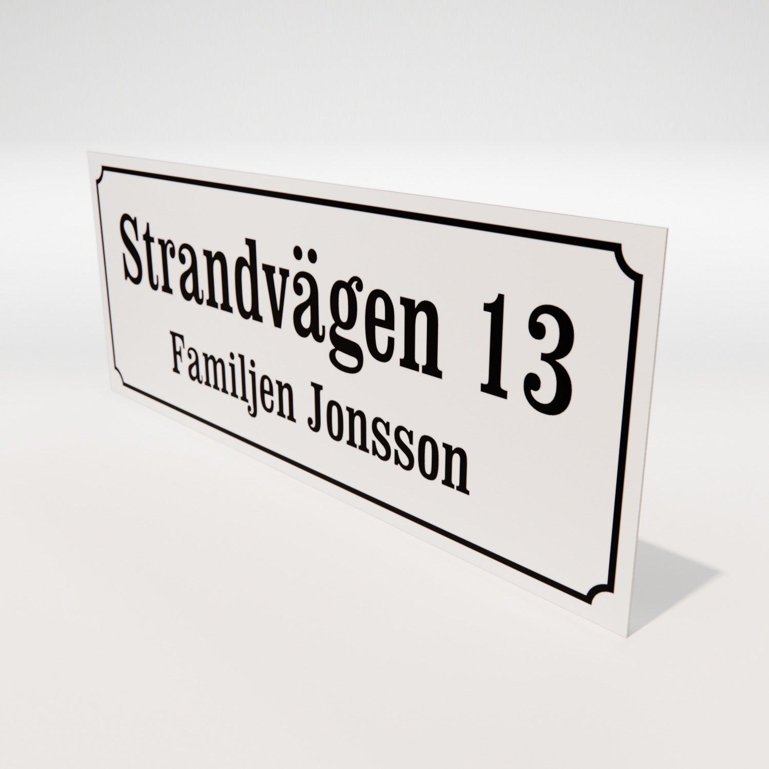 Husskylt - Aluminium 1,5 mm - Designa själv online - Nosico