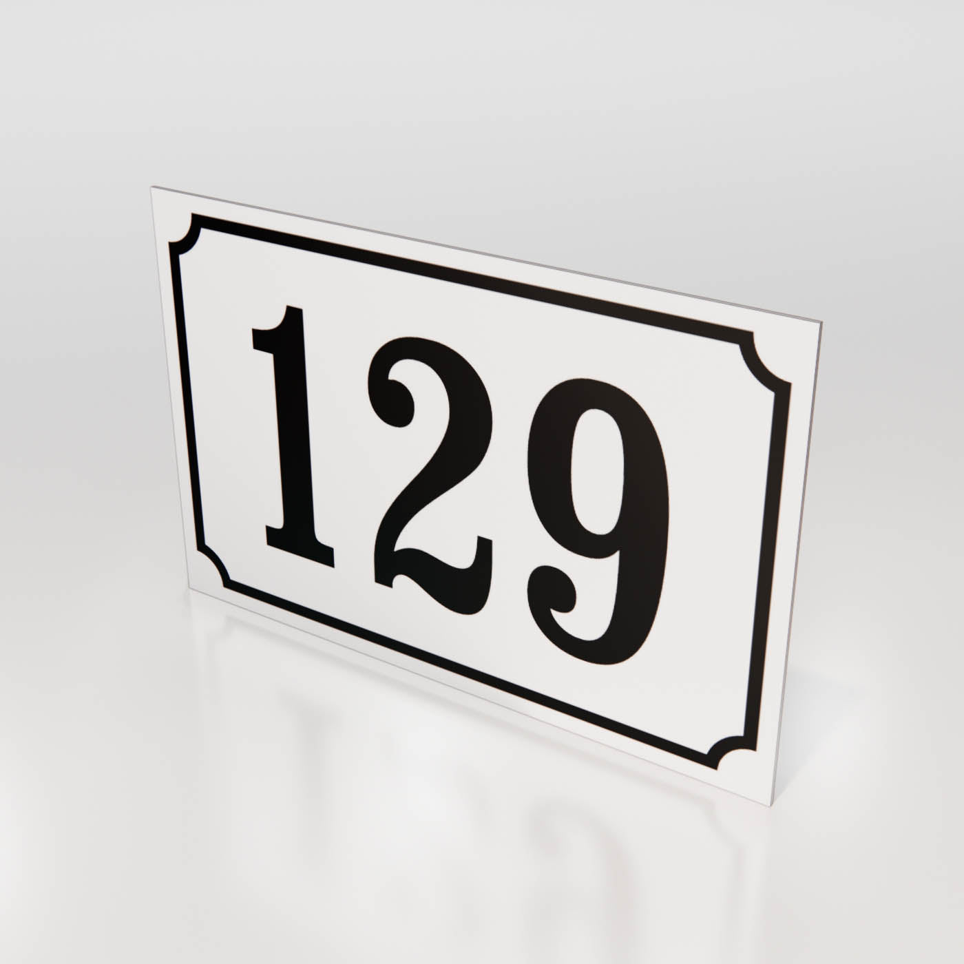 Husnummerskylt - Aluminium 1,5 mm - Designa själv online