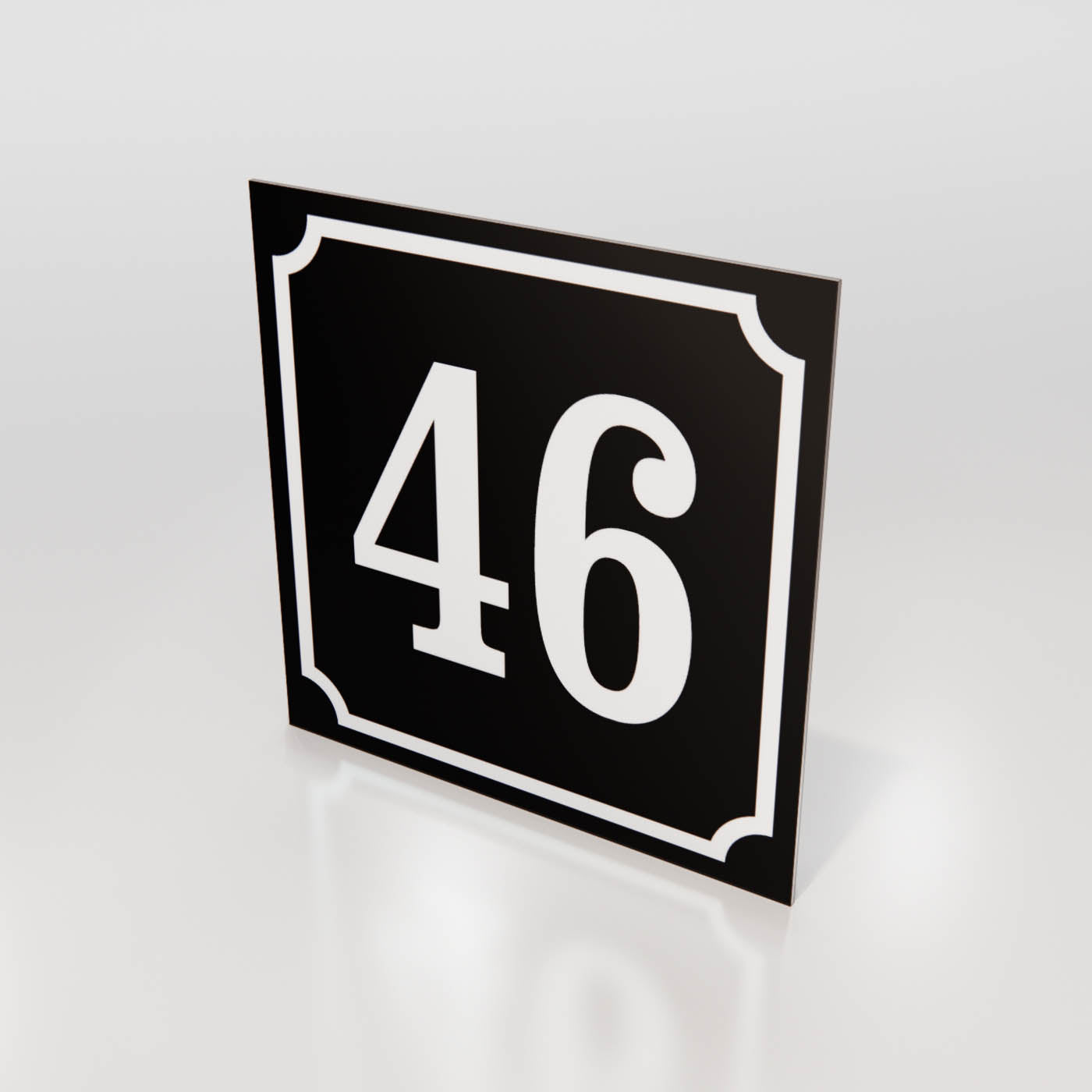 Husnummerskylt - Aluminium 1,5 mm - Designa själv online