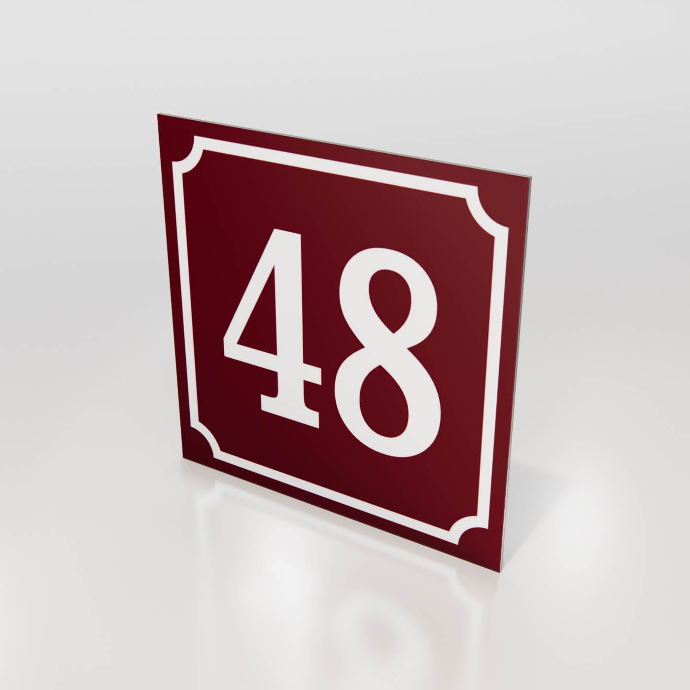 Husnummerskylt - Aluminium 1,5 mm - Designa själv online