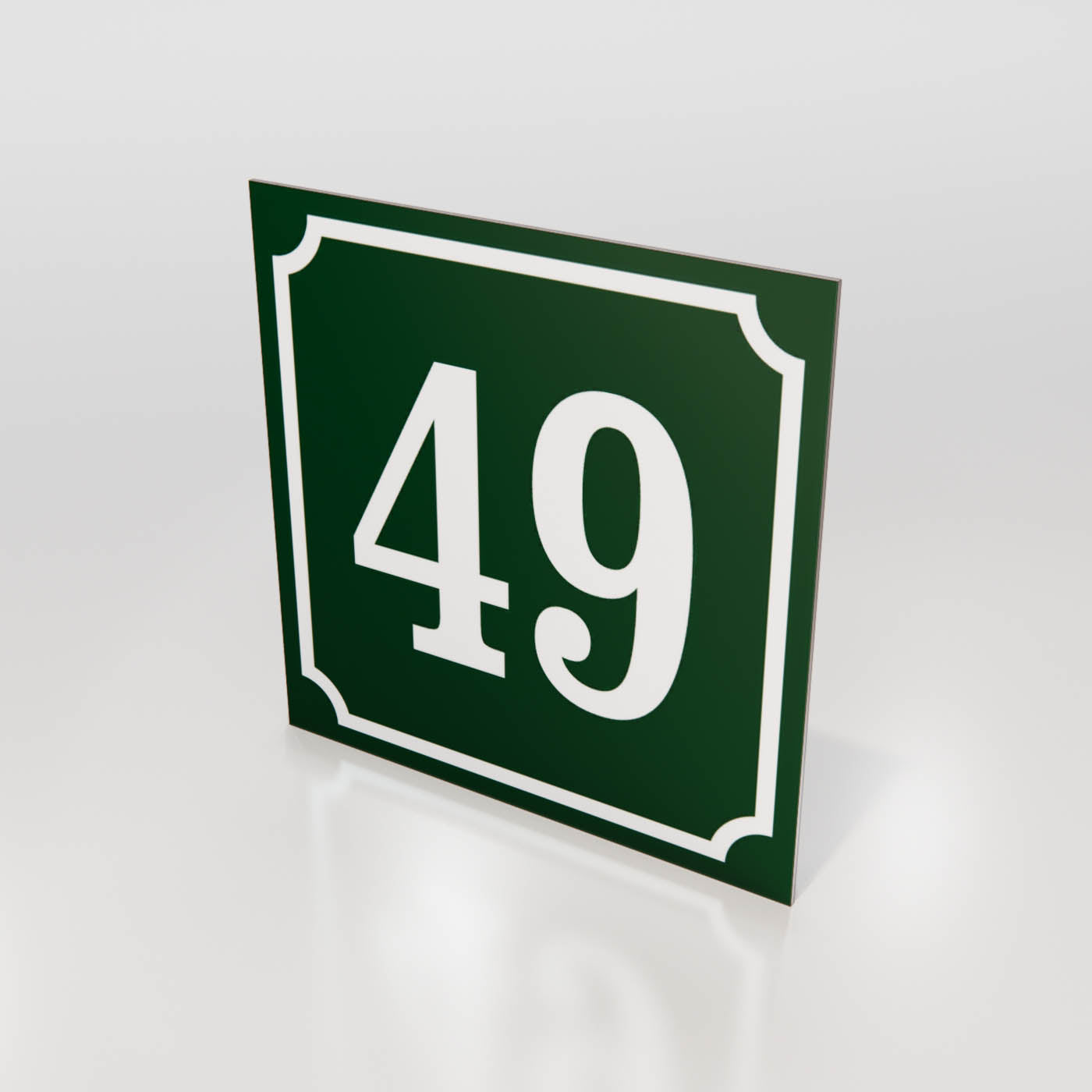 Husnummerskylt - Aluminium 1,5 mm - Designa själv online