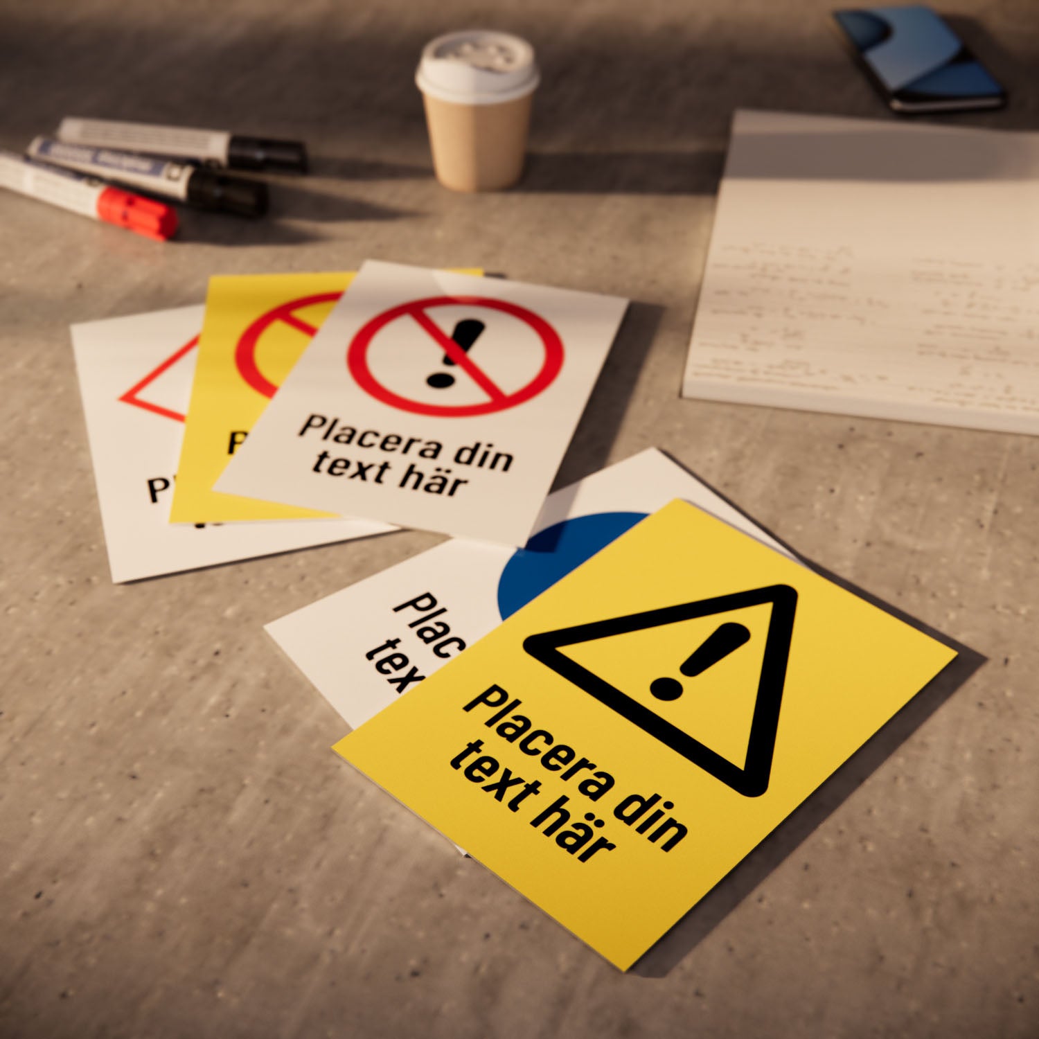 Arbetsmiljöskylt - Designa själv online - Nosico