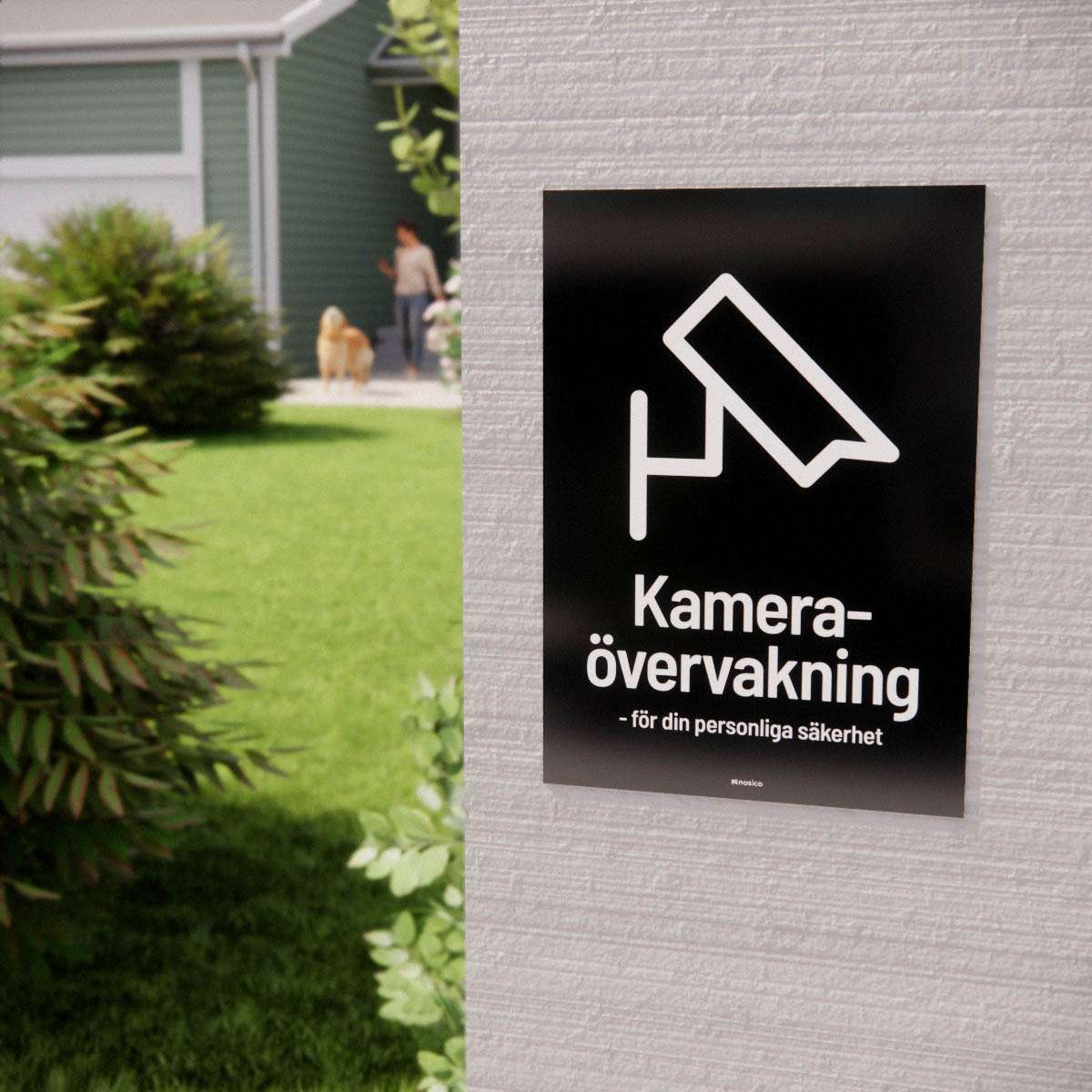 Skylt - Kameraövervakning - för din personliga säkerhet - Nosico