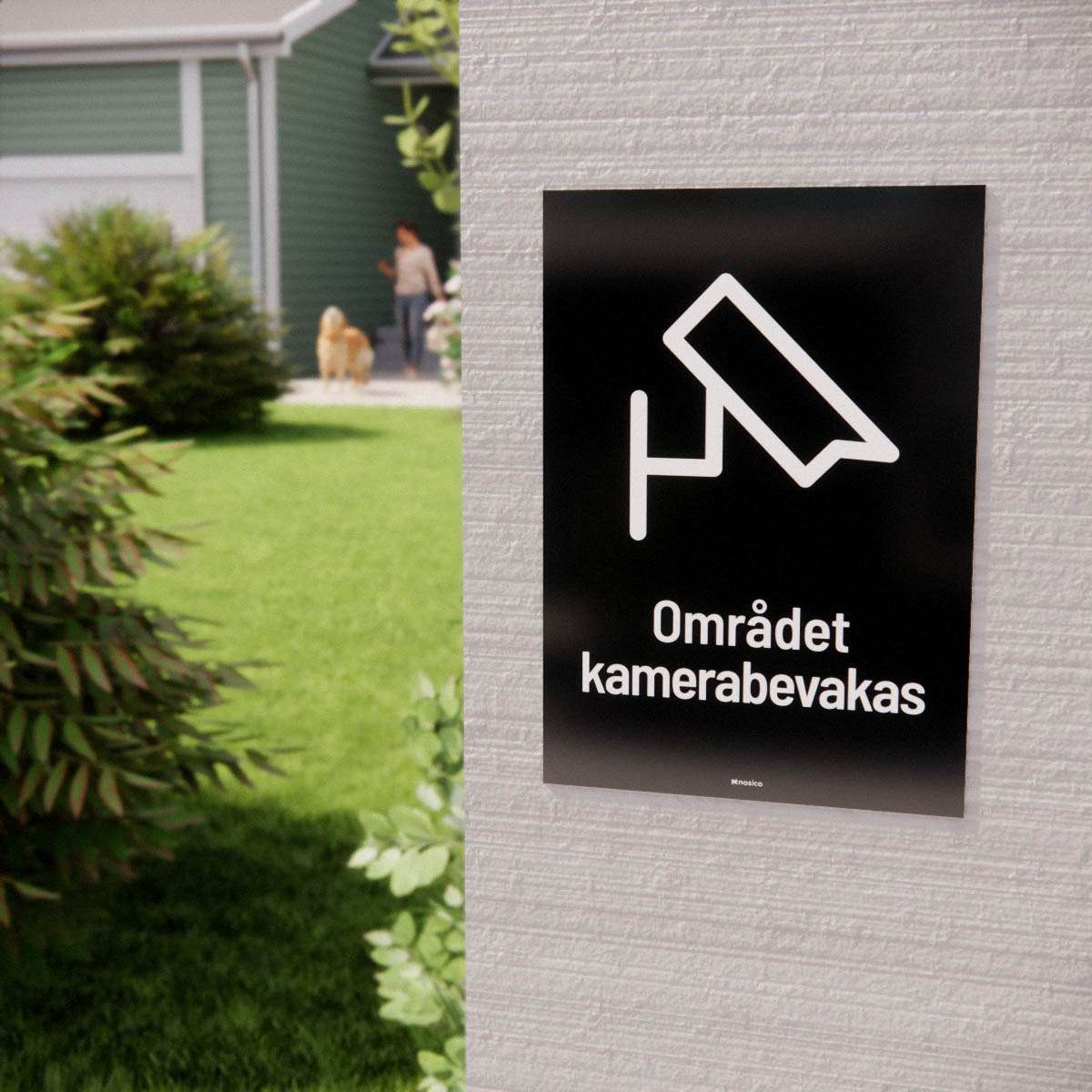 Skylt - Området kamerabevakas - Nosico