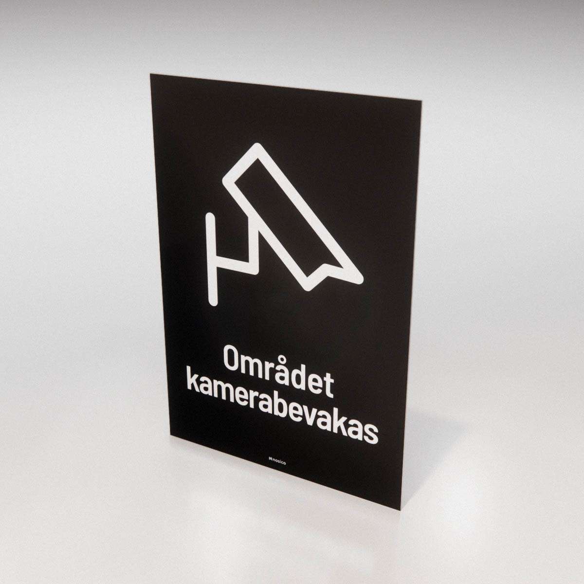 Skylt - Området kamerabevakas - Nosico