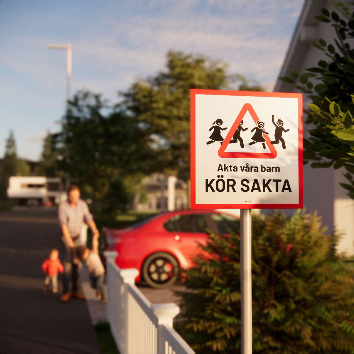 Vägskylt - Akta våra barn - Nosico