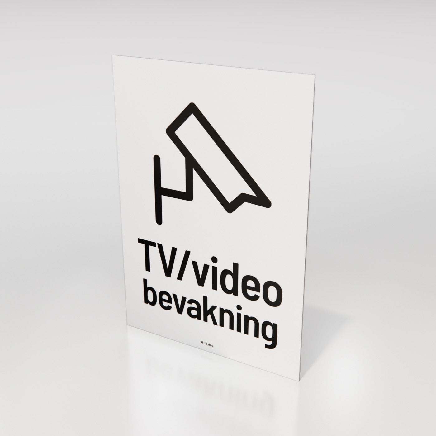 Skylt - TV/Videobevakning - Nosico