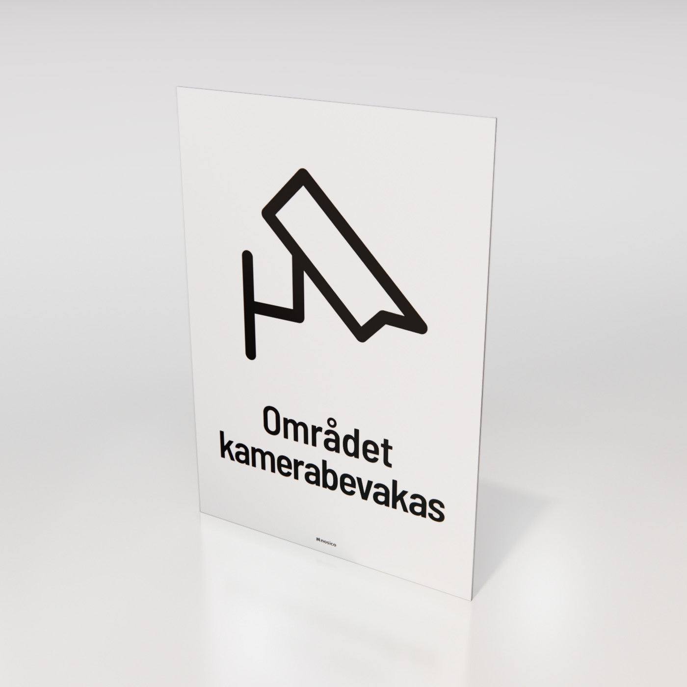 Skylt - Området kamerabevakas - Nosico