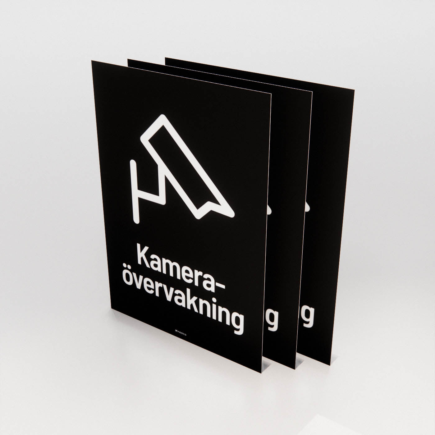 Dekal - Kameraövervakning 3-pack - Nosico