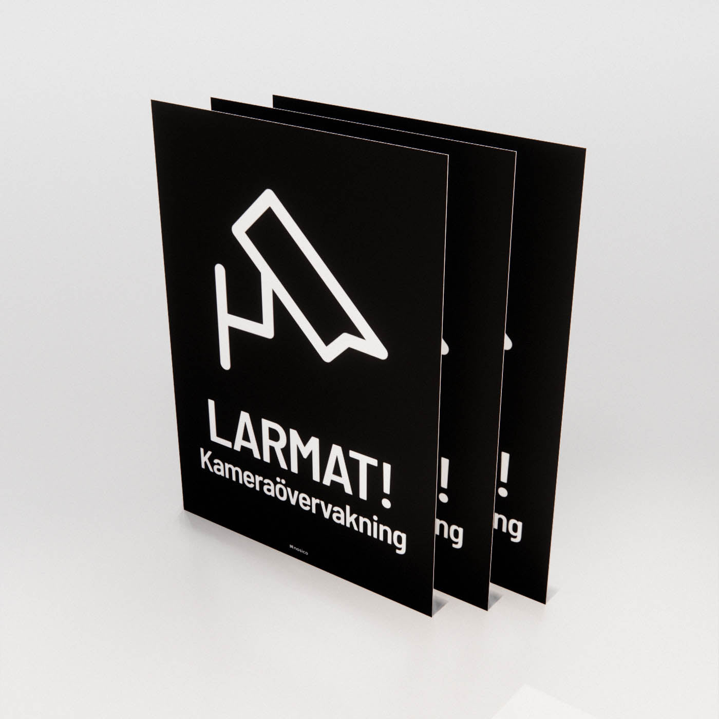 Dekal - Larmat! Kameraövervakning 3-pack - Nosico