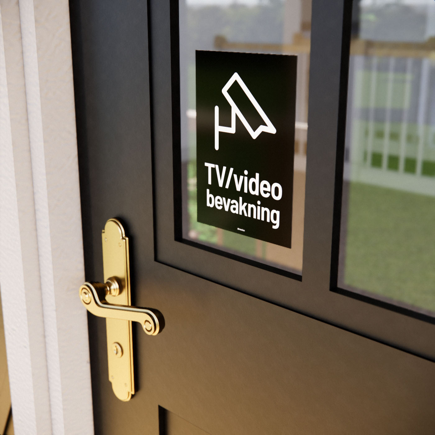 Dekal - TV/Videobevakning 3-pack - Nosico