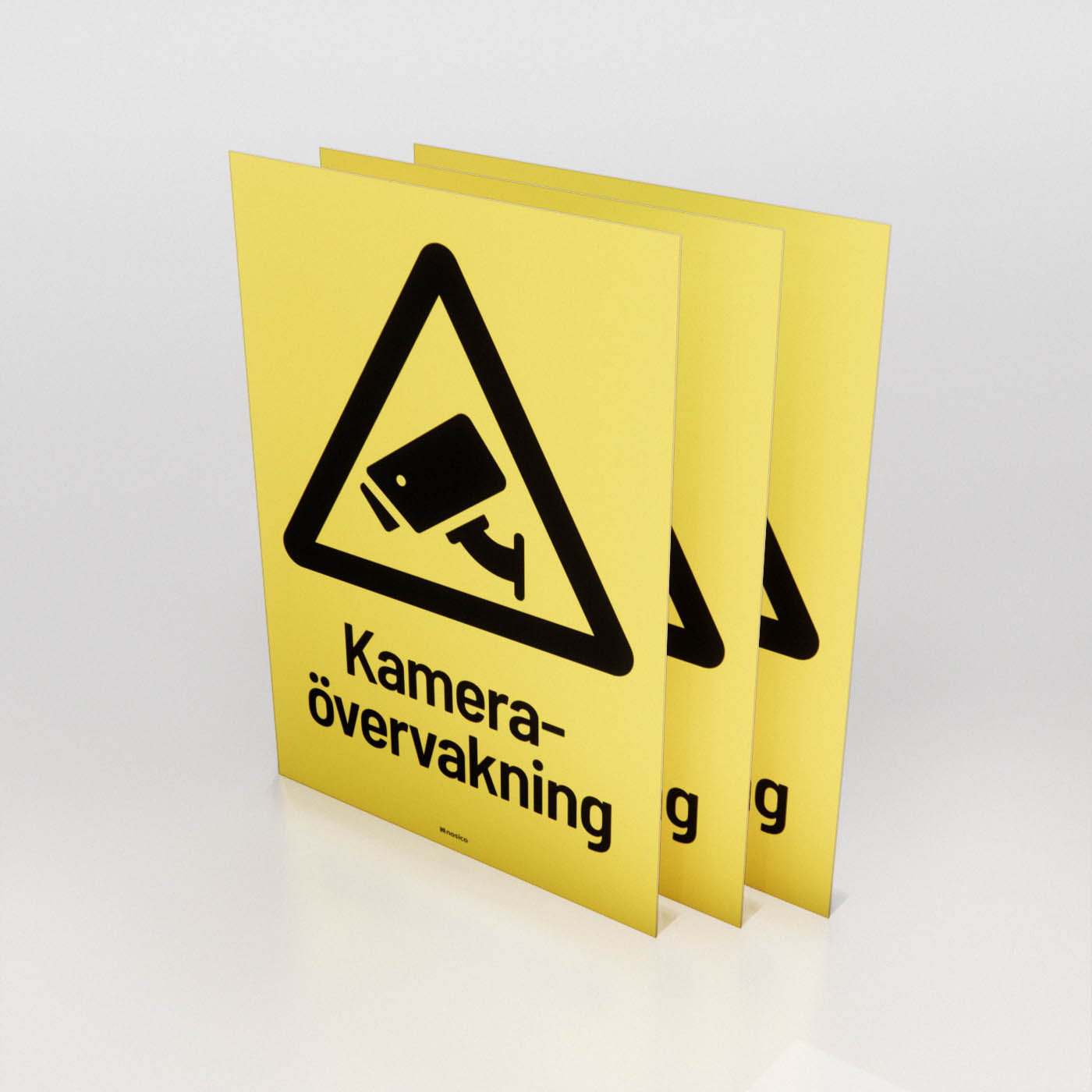 Dekal - Kameraövervakning 3-pack - Nosico