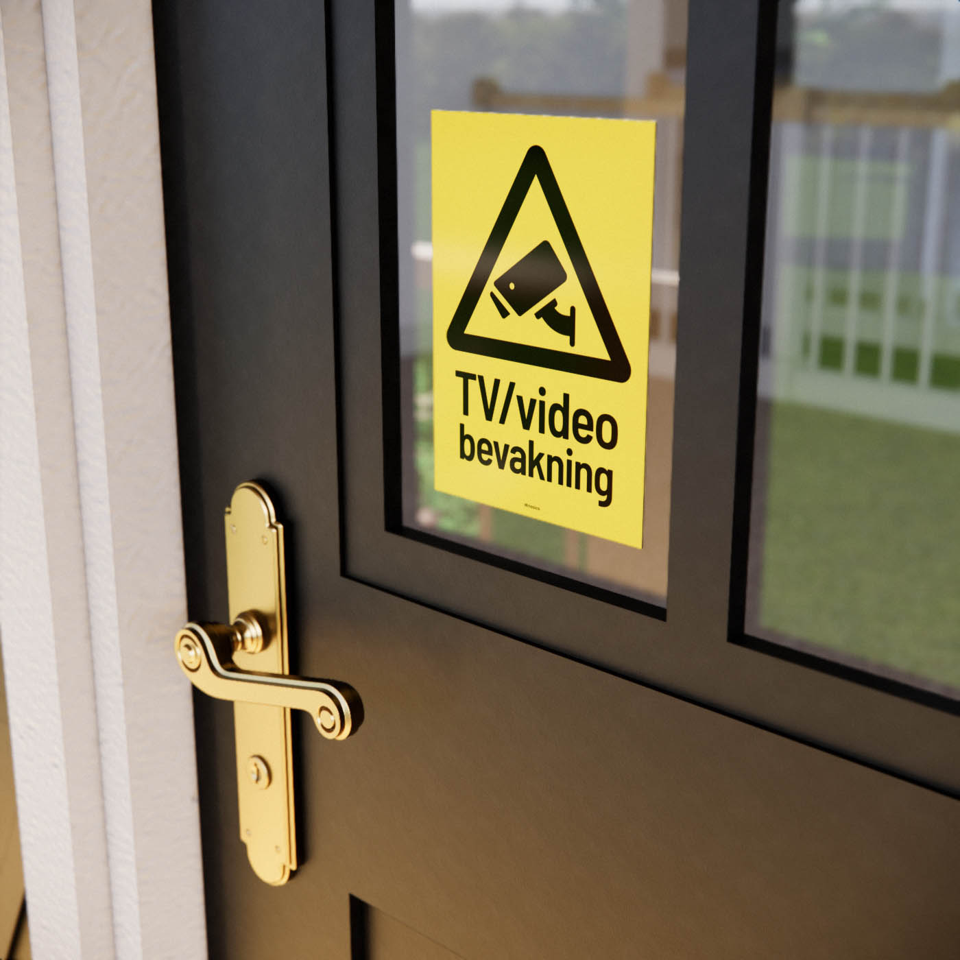 Dekal - TV/Videobevakning 3-pack - Nosico