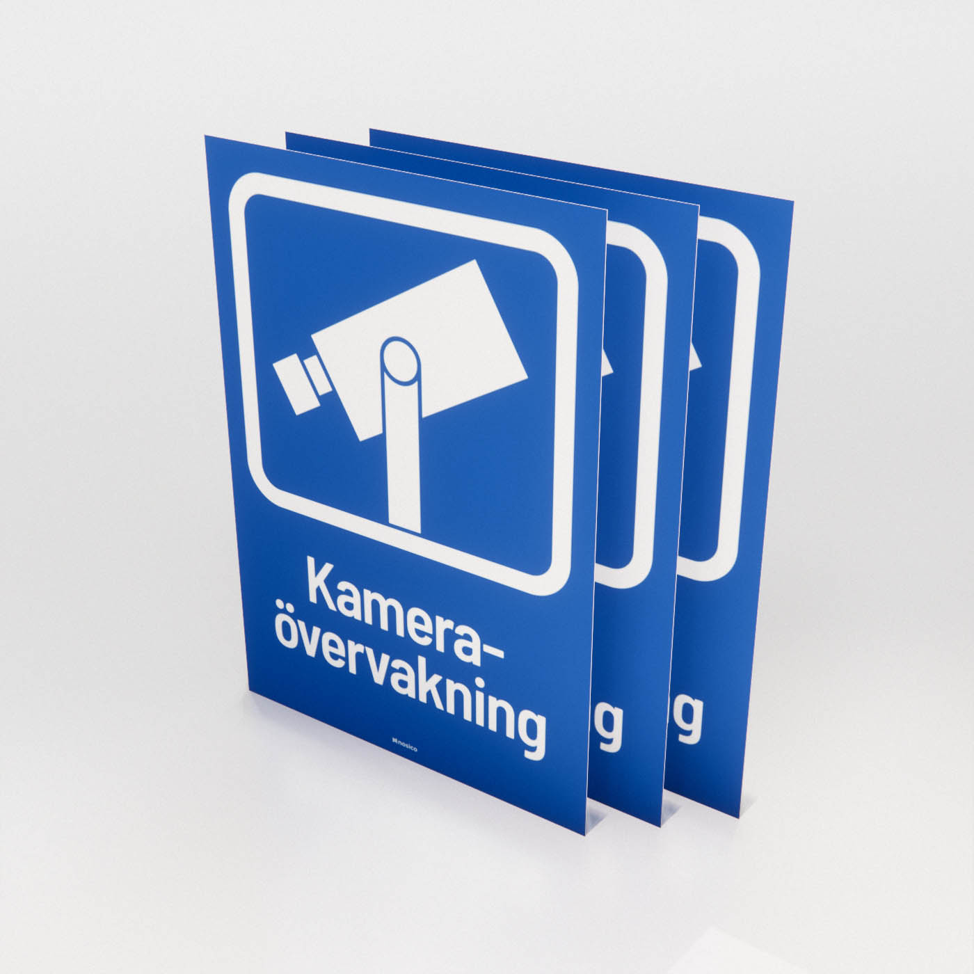 Dekal - Kameraövervakning 3-pack - Nosico