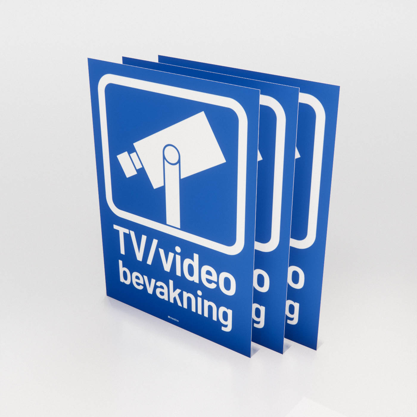 Dekal - TV/Videobevakning 3-pack - Nosico