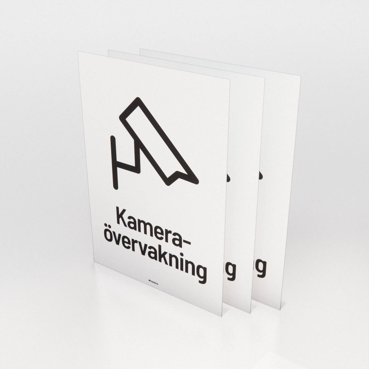 Dekal - Kameraövervakning 3-pack - Nosico