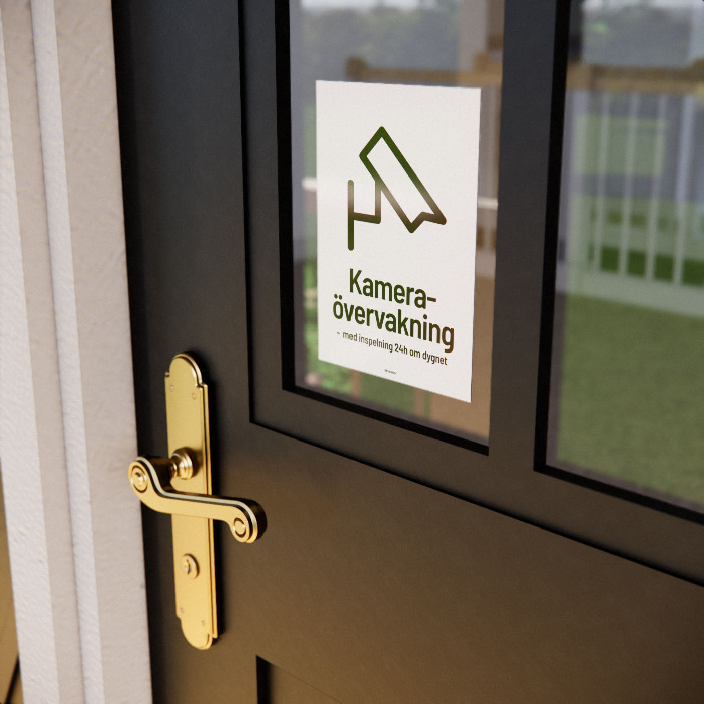 Dekal - Kameraövervakning - med inspelning 24h om dygnet 3-pack - Nosico