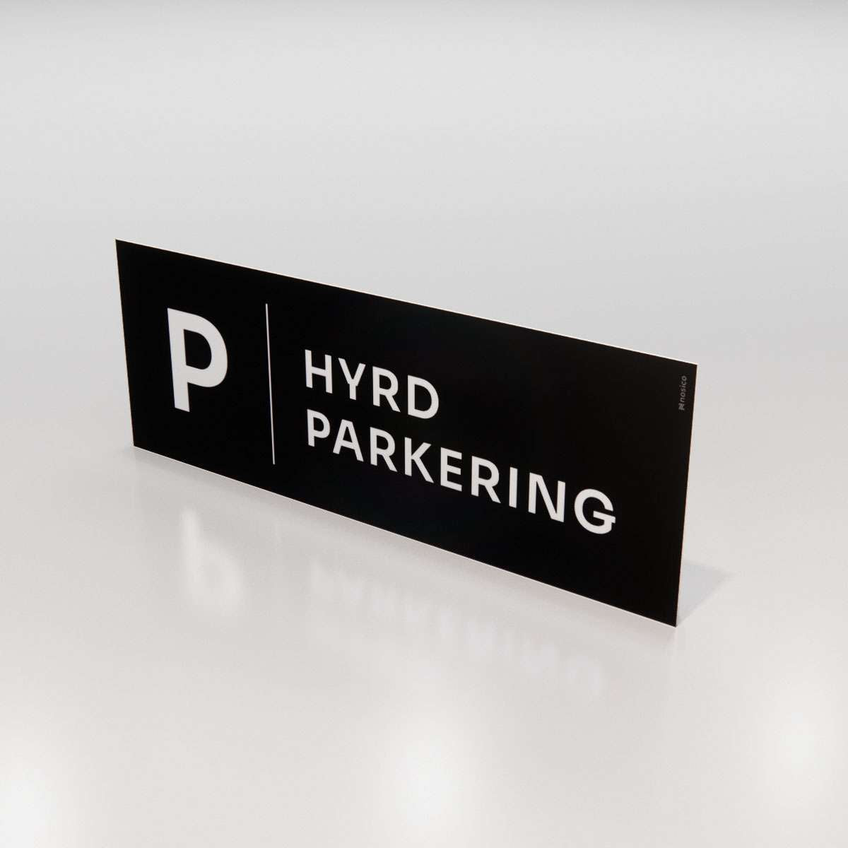 Parkeringsskylt - Hyrd parkering - Nosico