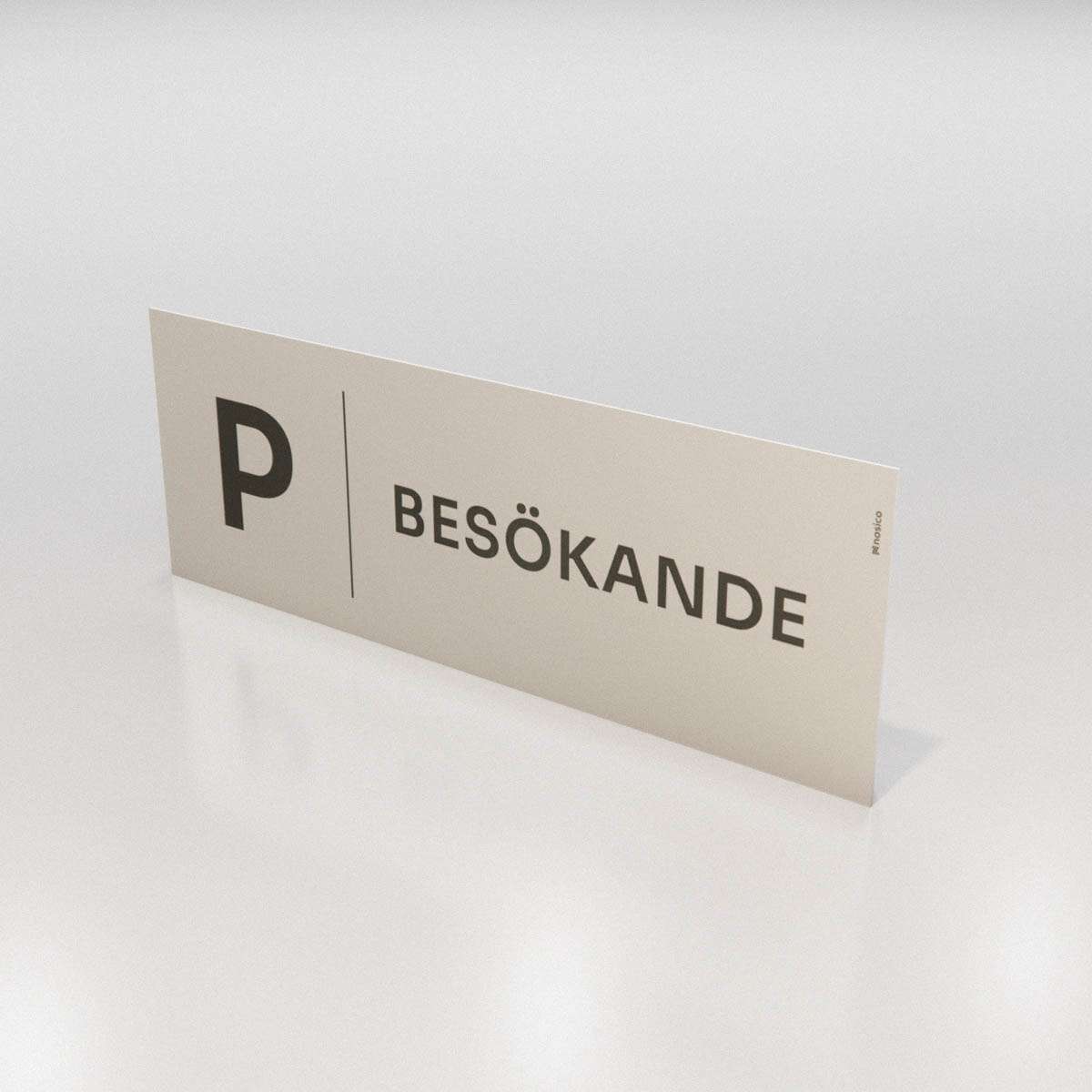 Parkeringsskylt - Besökande - Nosico