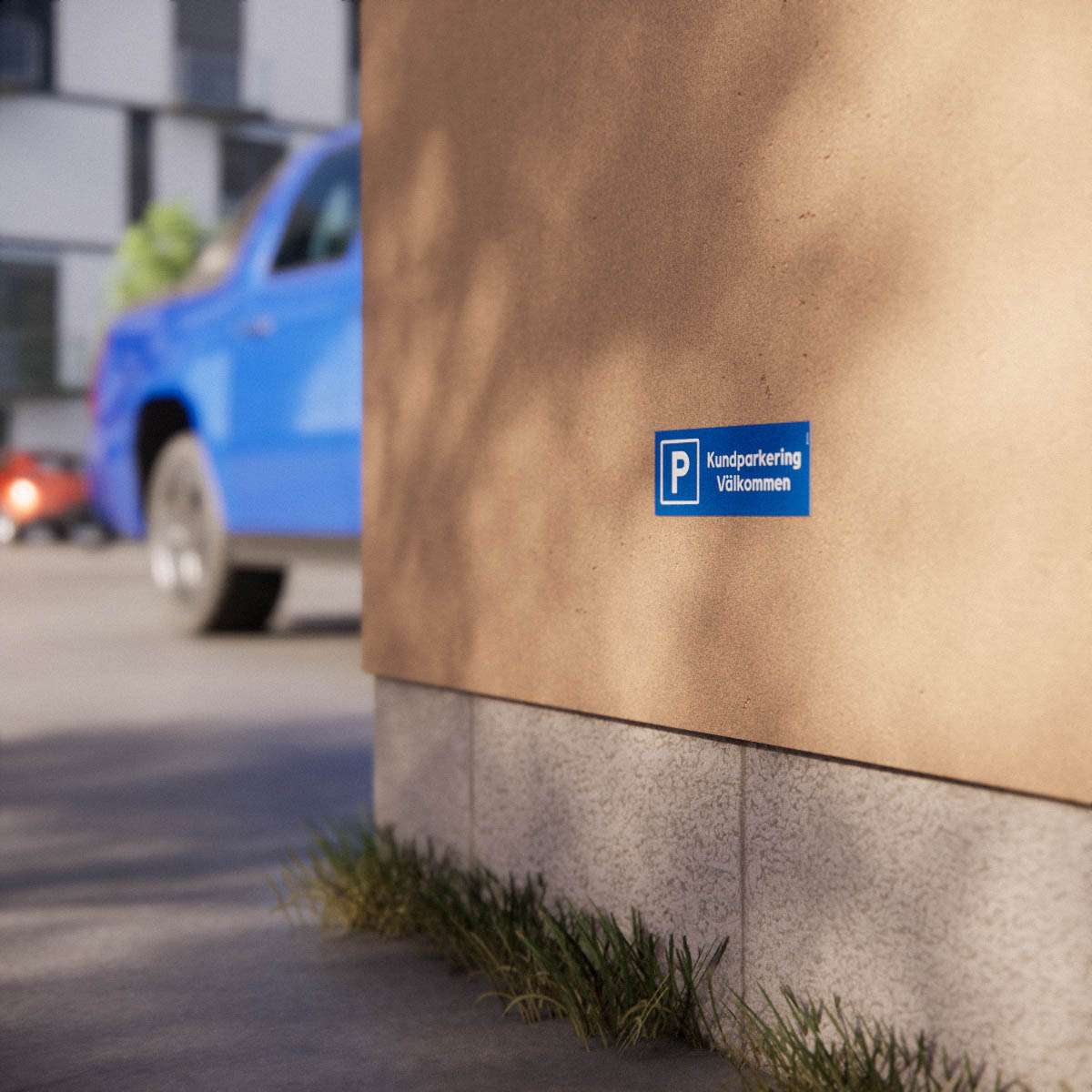 Parkeringsskylt - Kundparkering Välkommen - Nosico