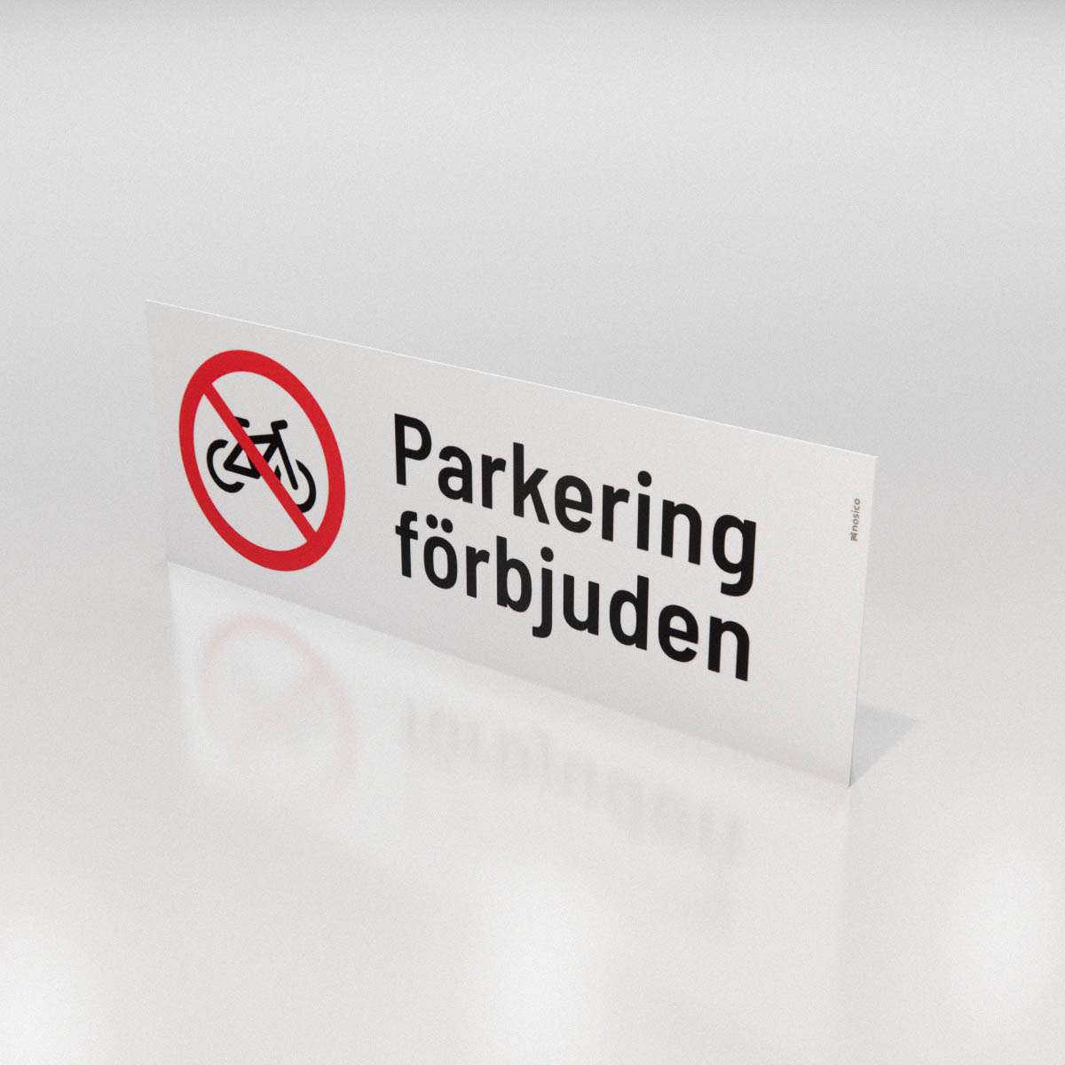 Parkeringsskylt - Parkering förbjuden för cykel - Nosico