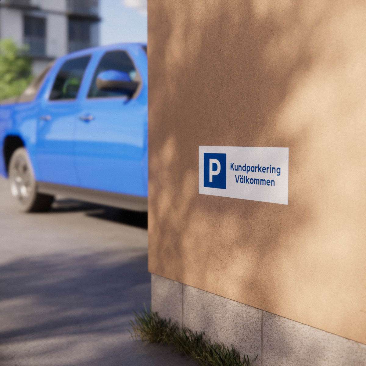 Parkeringsskylt - Kundparkering Välkommen - Nosico