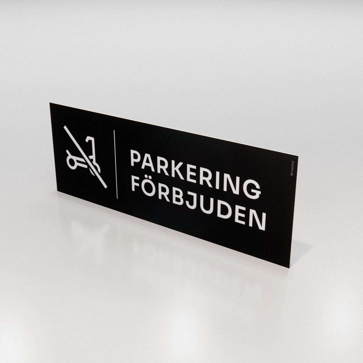 Parkeringsskylt - Parkering förbjuden för elsparkcykel - Nosico