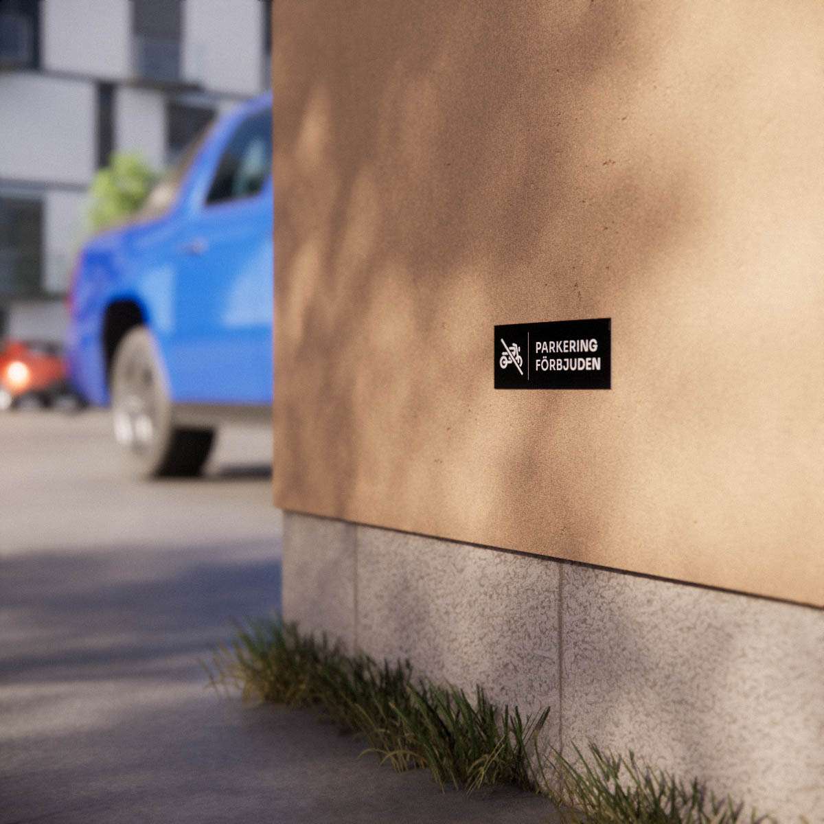 Parkeringsskylt - Parkering förbjuden för motorcykel - Nosico