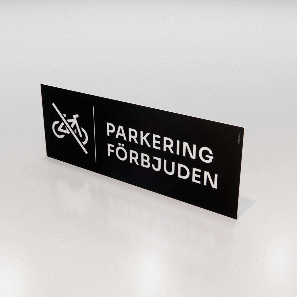 Parkeringsskylt - Parkering förbjuden för cykel - Nosico
