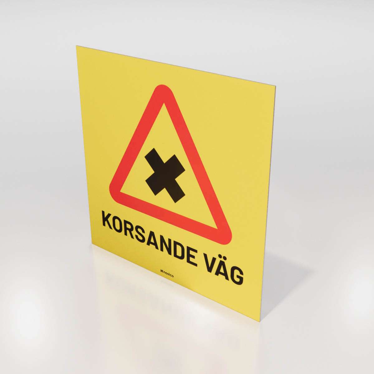 Skoterskylt - Korsande väg - Nosico