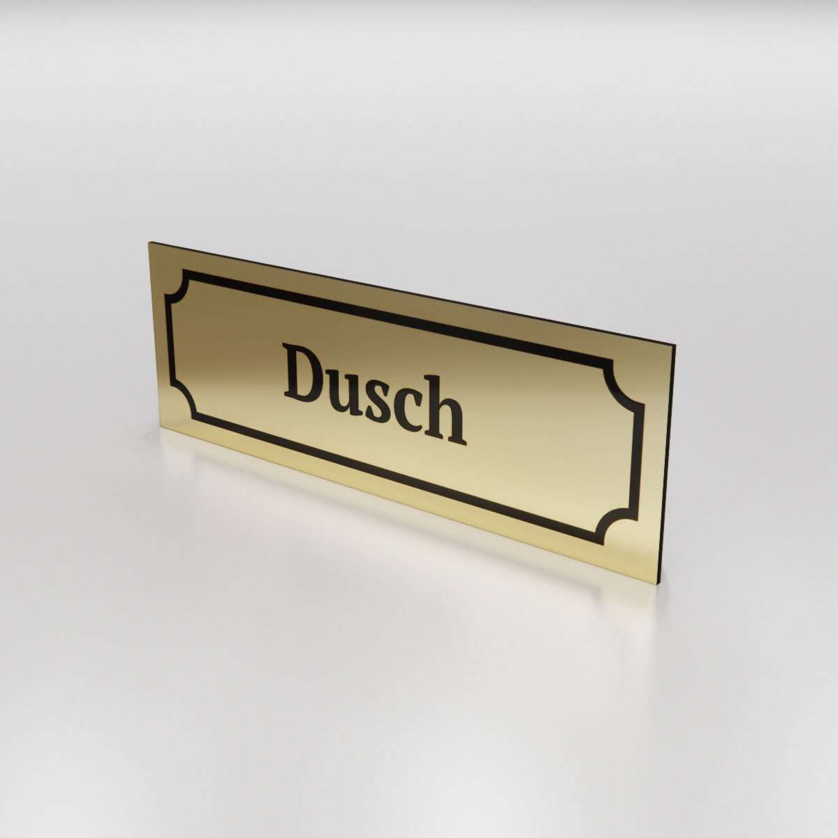 Märkskylt - Dusch - Nosico