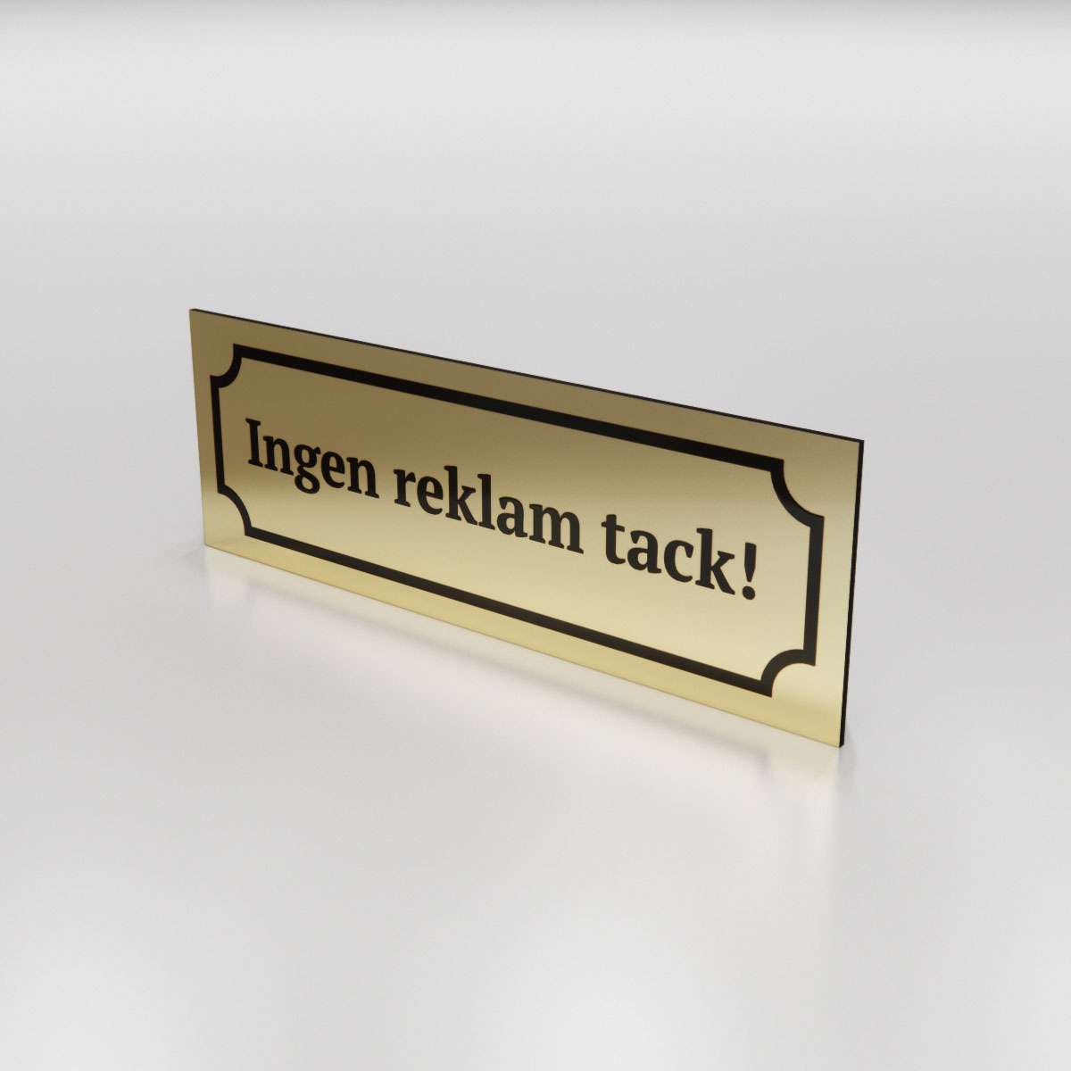 Märkskylt - Ingen reklam tack - Nosico