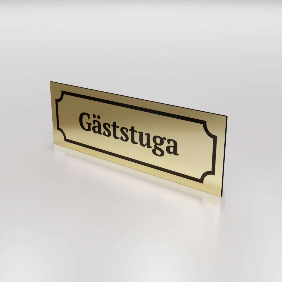 Märkskylt - Gäststuga - Nosico