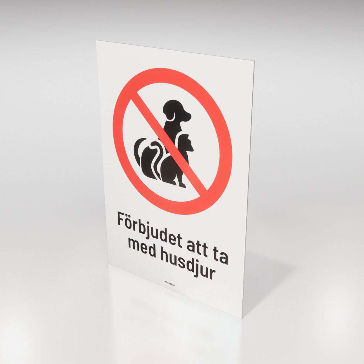Djurskylt - Förbjudet att ta med husdjur - Nosico