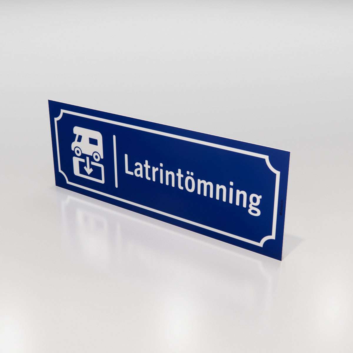 Campingskylt - Latrintömning - Nosico