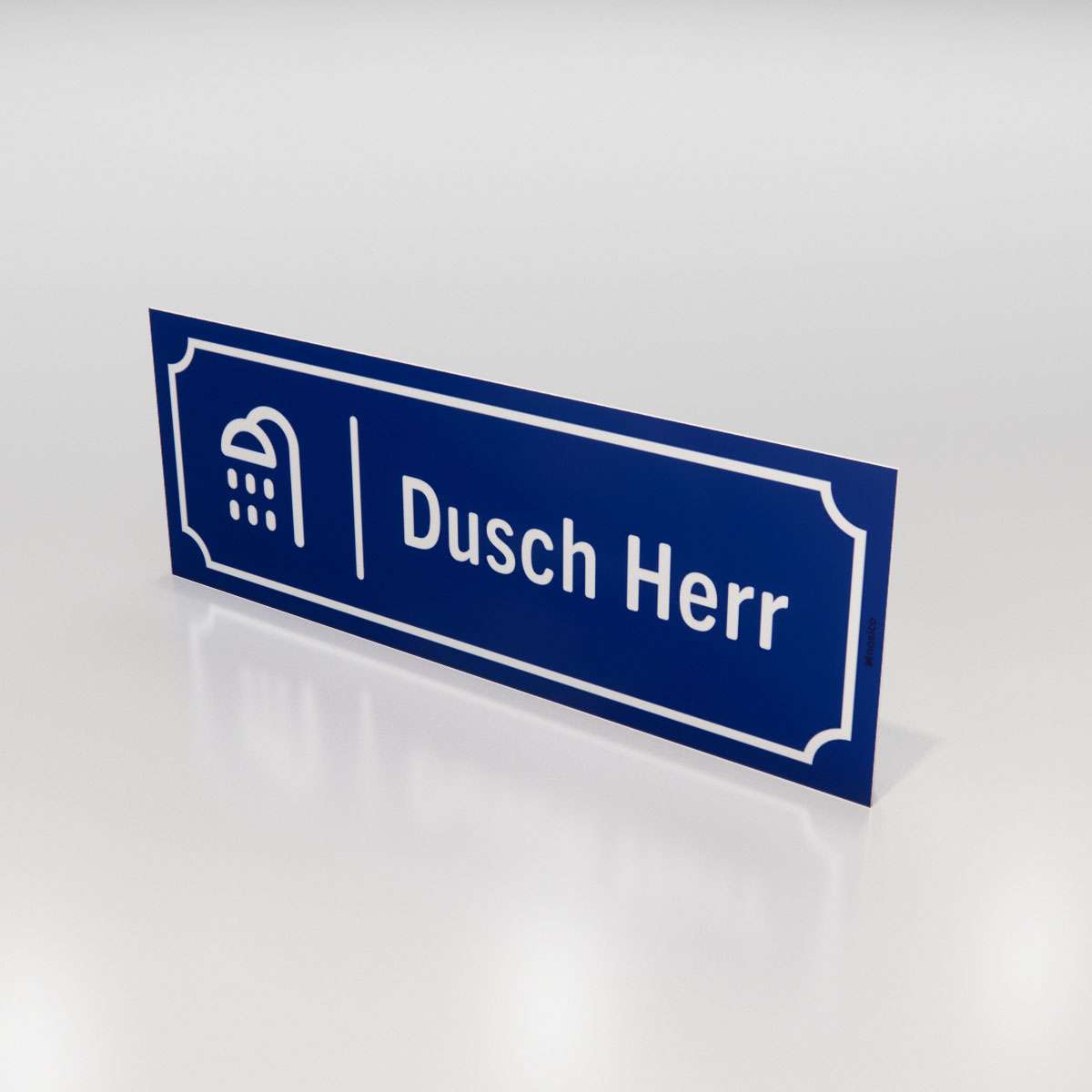 Campingskylt - Dusch herrar - Nosico