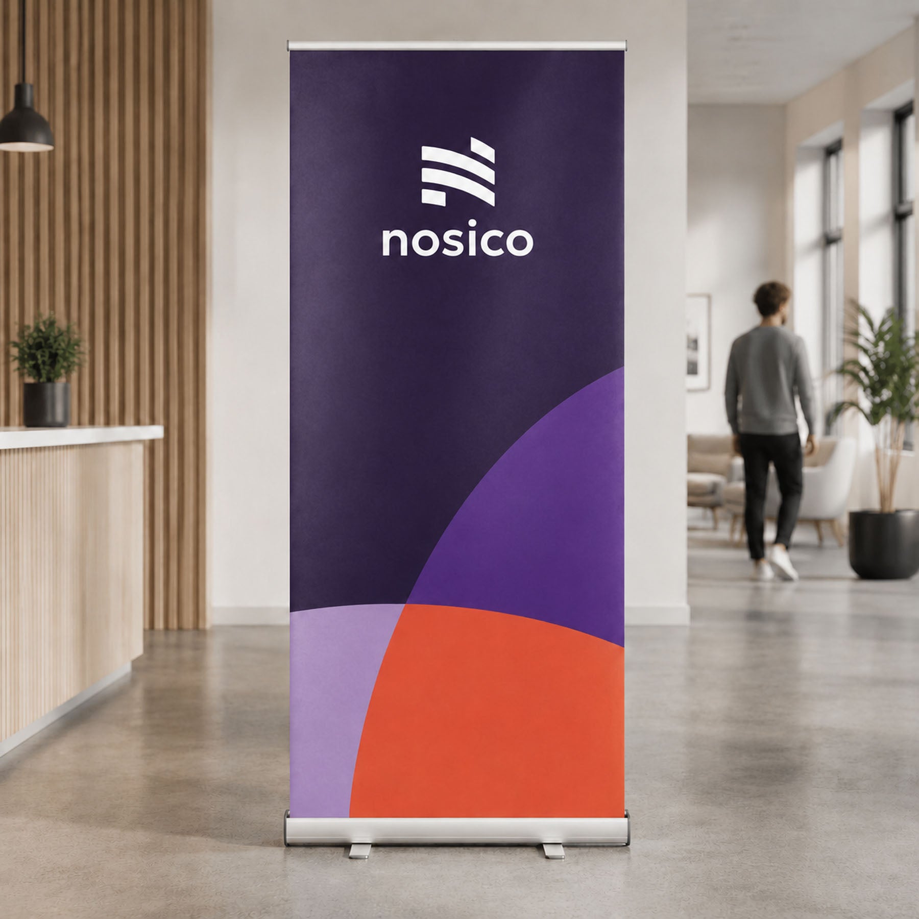 Rollup 85 × 200 cm med eget tryck