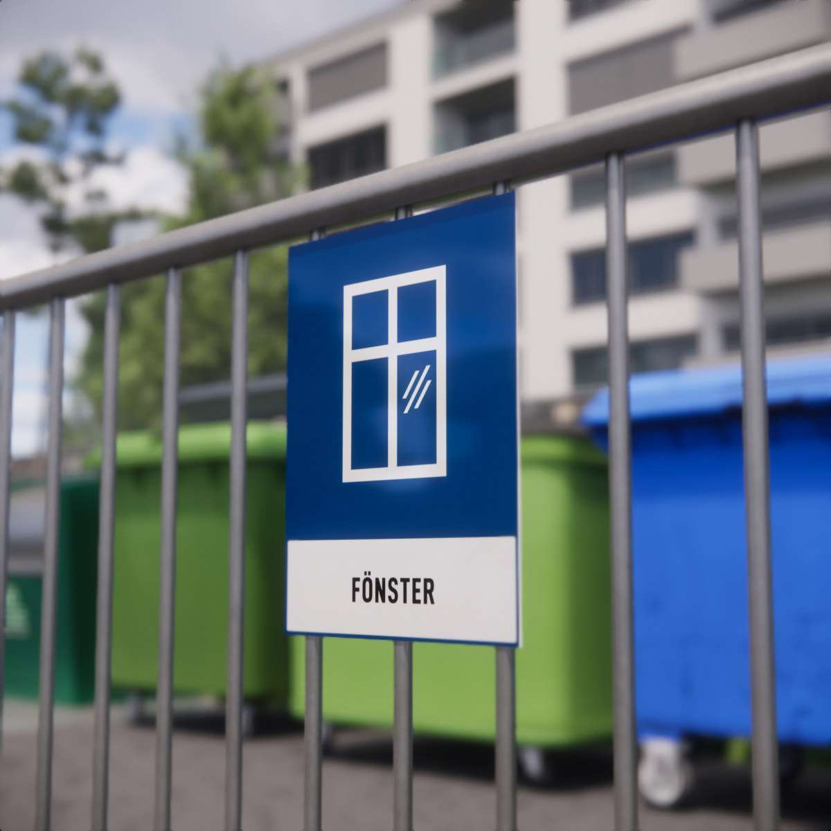Återvinningsskylt - Fönster - Nosico