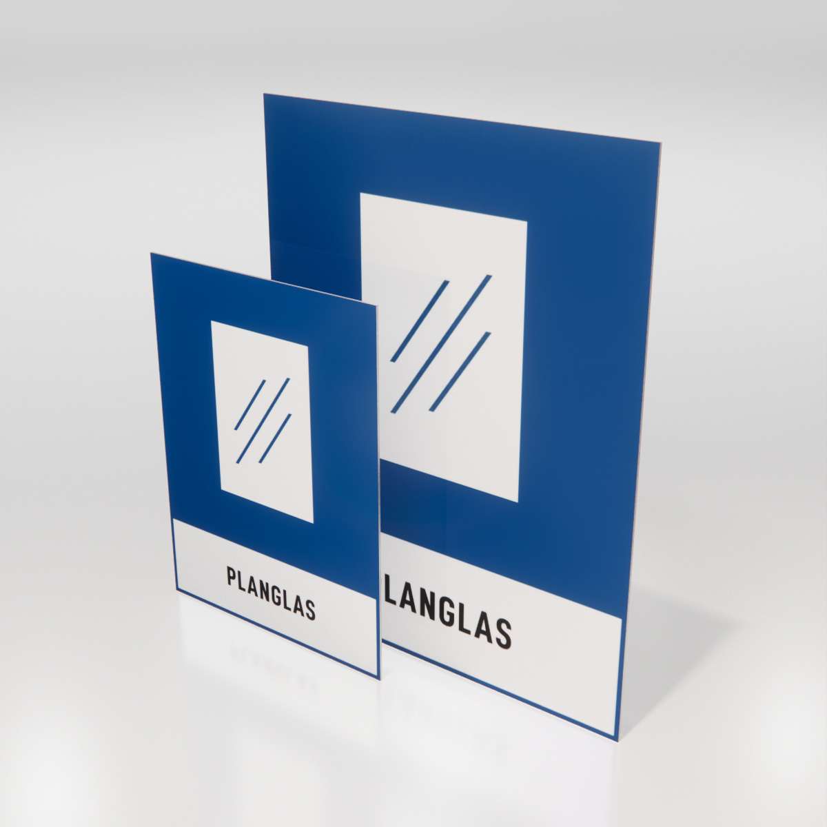Återvinningsskylt - Planglas - Nosico