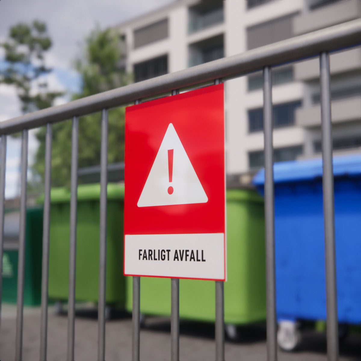 Återvinningsskylt - Farligt avfall - Nosico